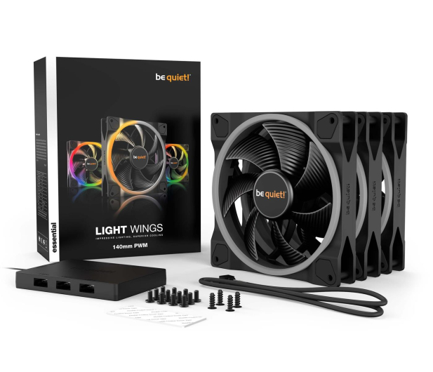 BE QUIET! Zestaw wentylatorów Light Wings 140mm PWM 3-Pack BL078 - 699461 - zdjęcie 5